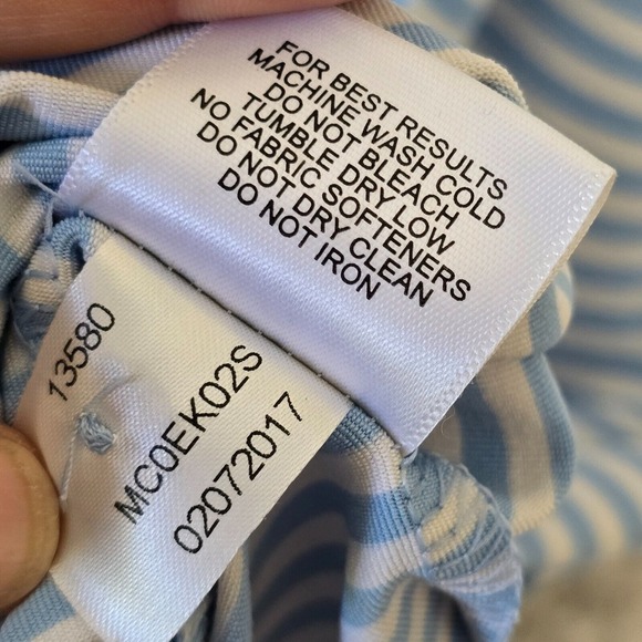 Peter Millar Polo Shirt Men XL Blue Striped Summer Comfort Golf Short Sleeve - Picture 7 of 12